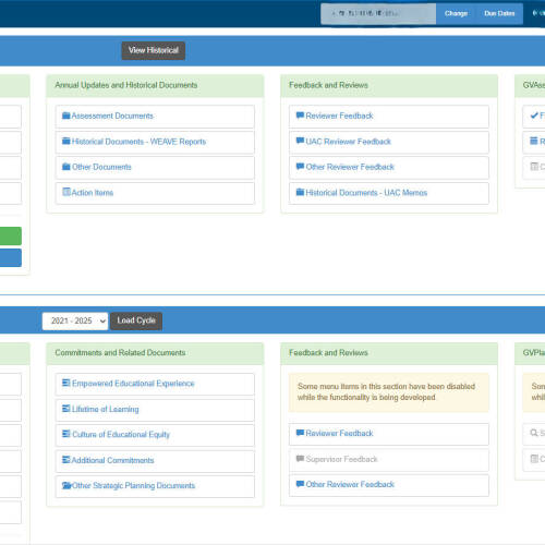 GVAdvance Platform Main Page
